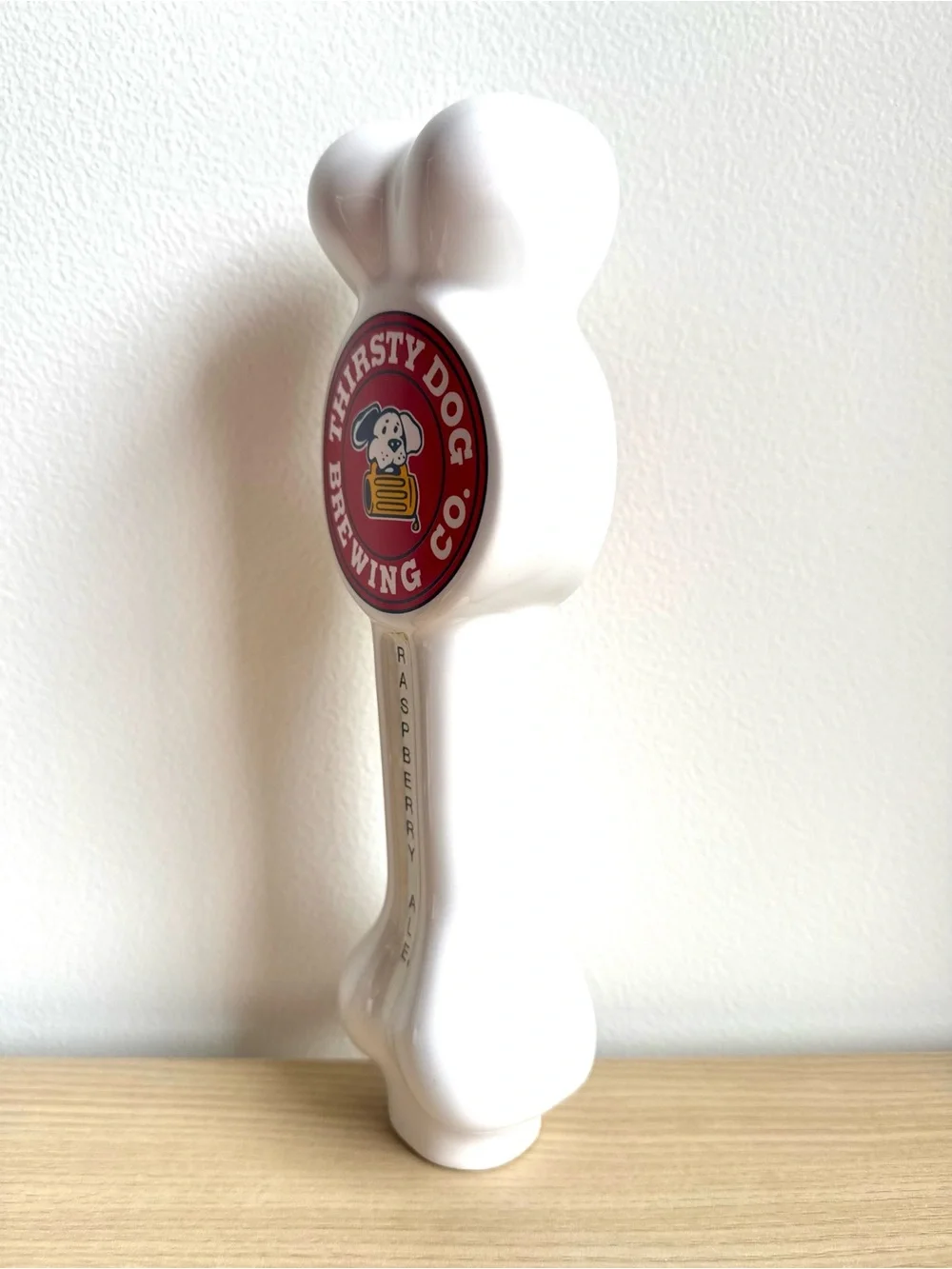 Thirsty Dog Brewing Bone Craft Beer Bar Tap Handle Raspberry Ale Breweriana Ohio